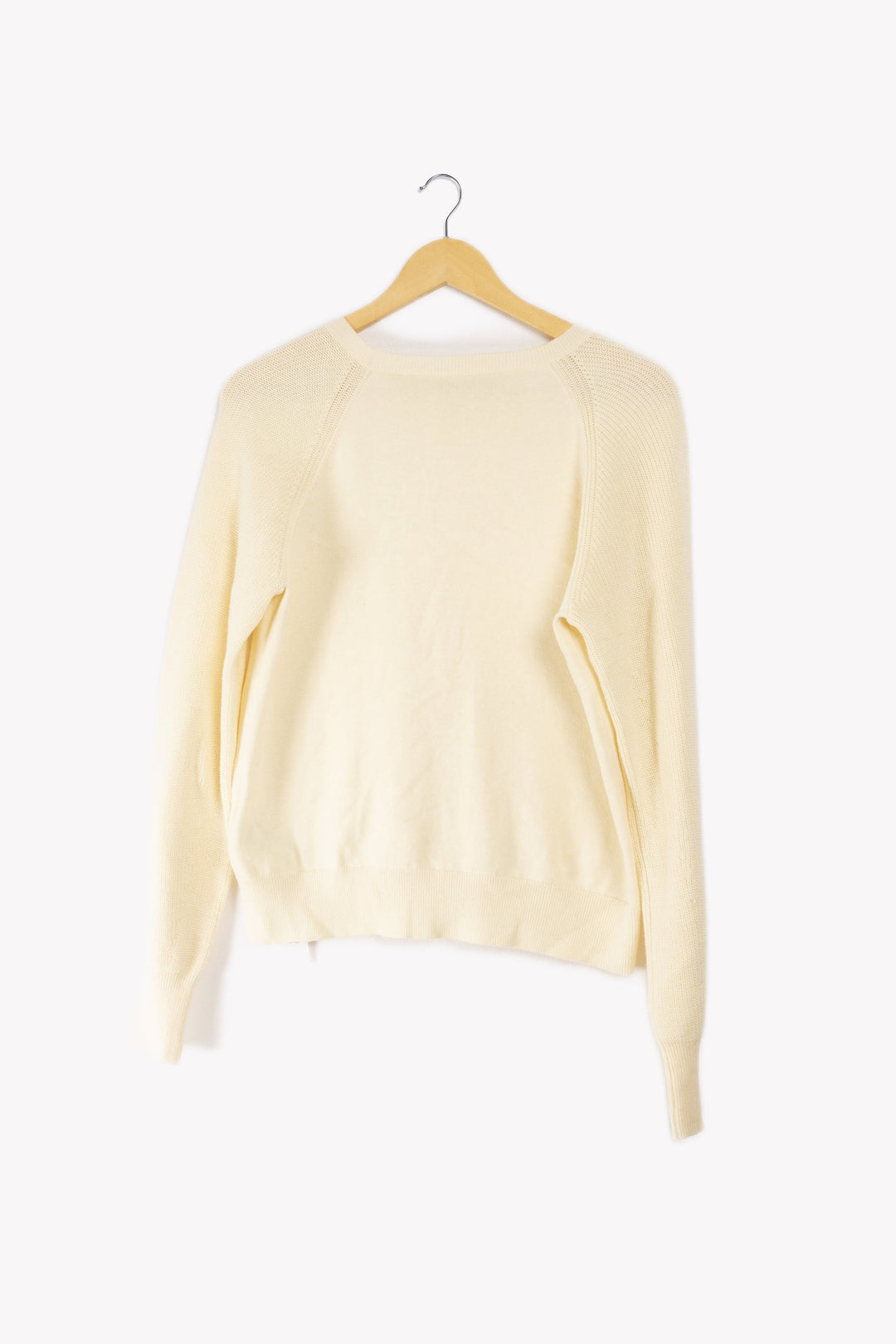 White Cotton Sweater - 36