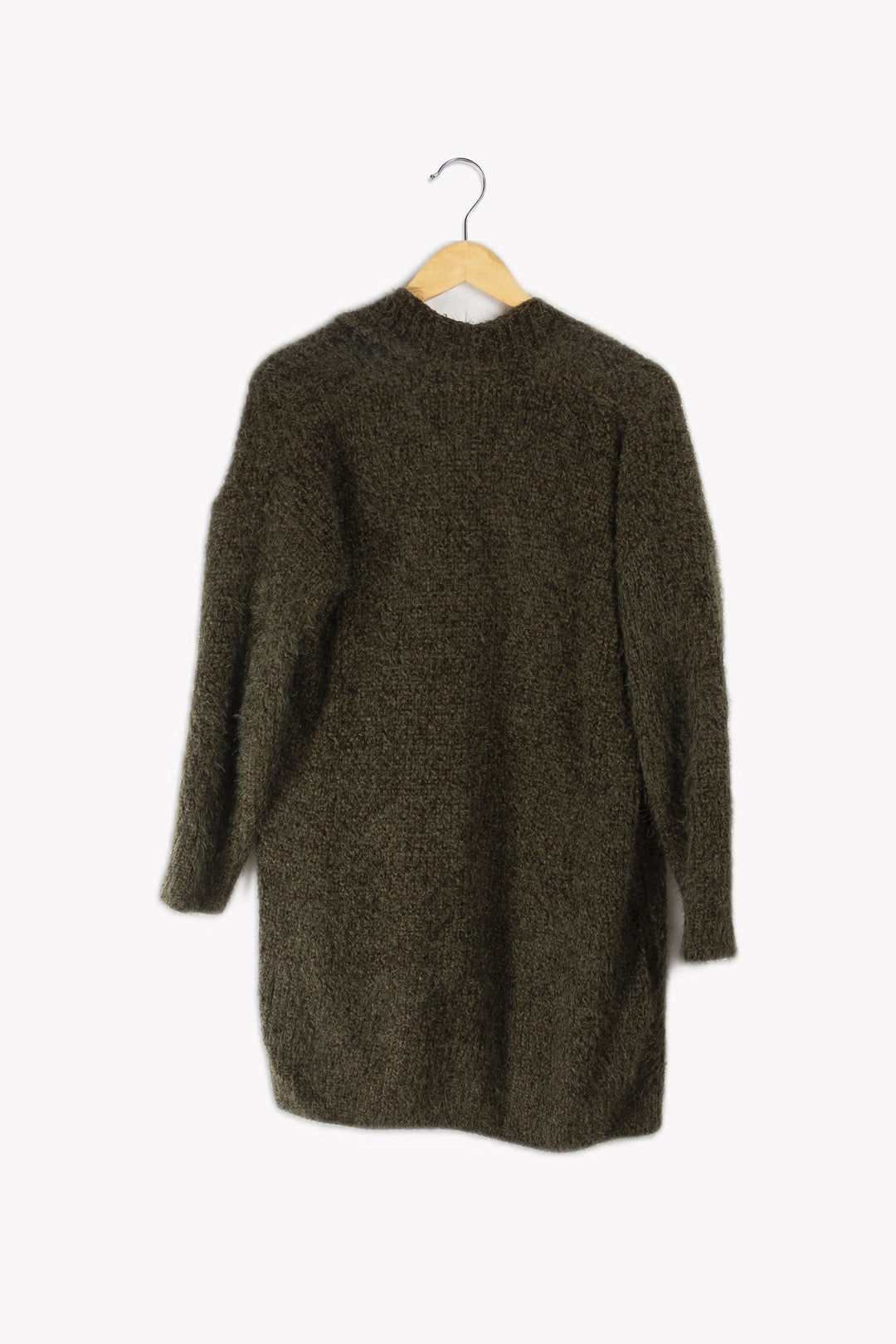 Mid-length chenille knit cardigan - XS/34