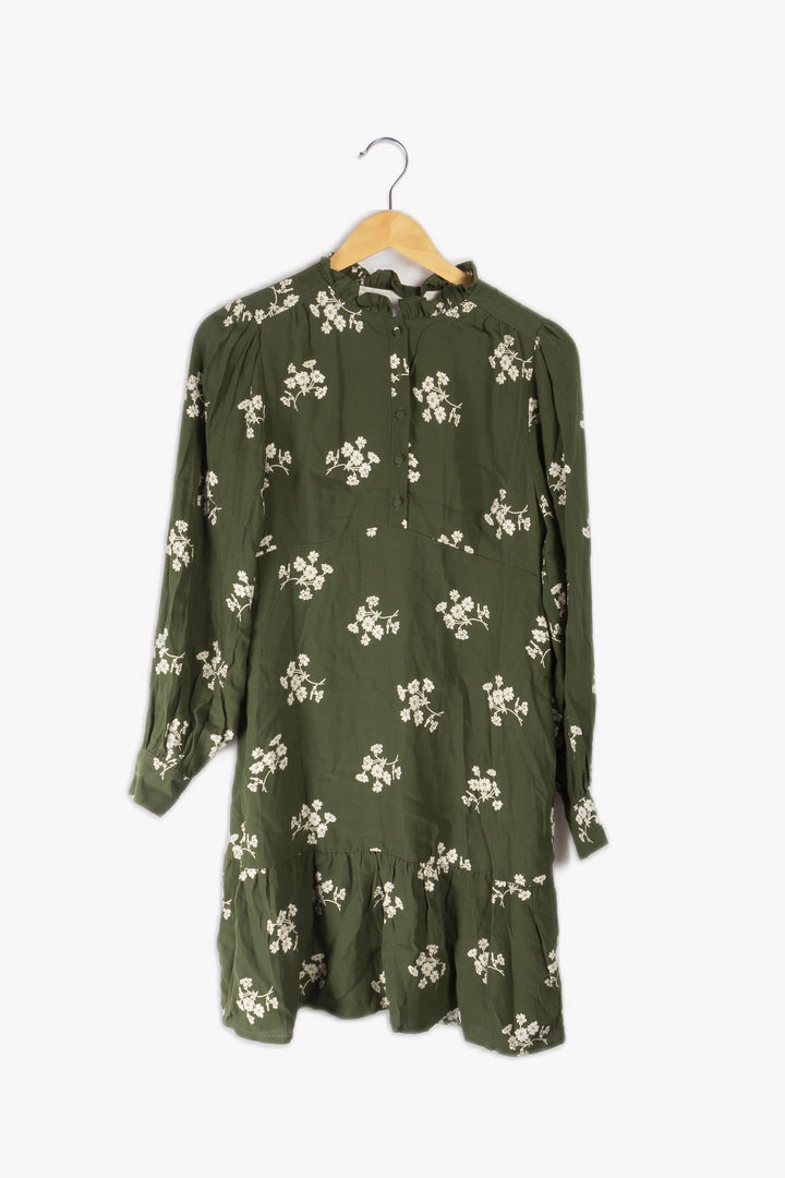 Green Patterned Dress - S