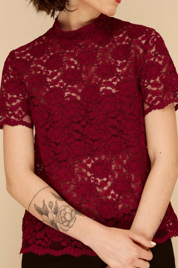 Barbara burgundy blouse - 36